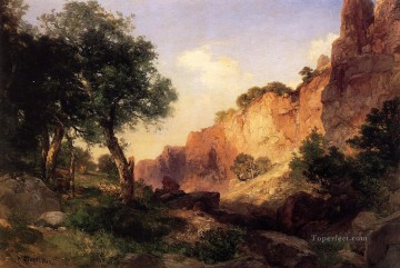 Mountain Painting - The Grand Canyon Hance Trail landscape Thomas Moran mountains